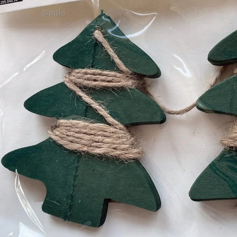 IKEA VINTER 2021 Garland, handmade Christmas tree shaped, green, 2 yard
